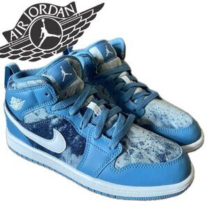 AIR JORDAN 1MID WASHED DENIM SIZE 3Y